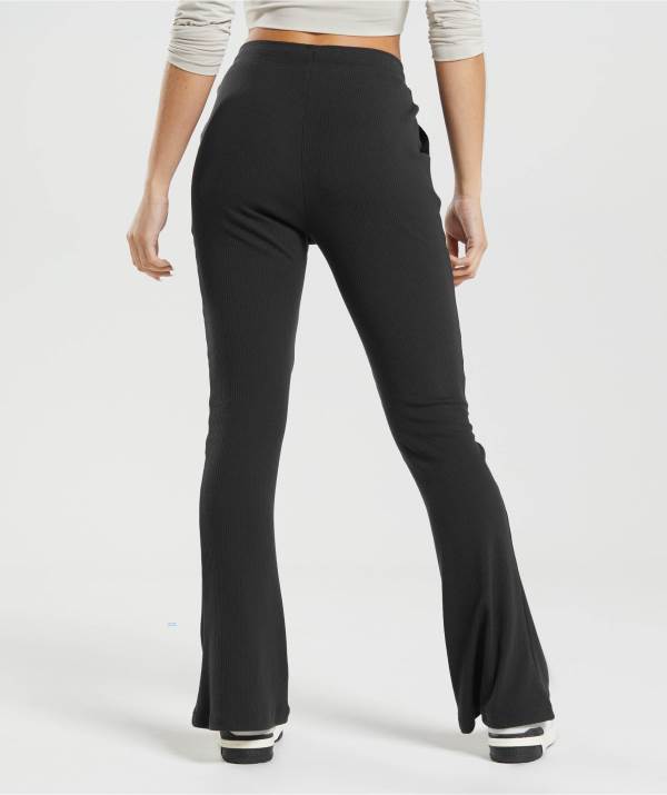 Damske Nohavice Gymshark Pause Flared Pants Čierne | OS7480621
